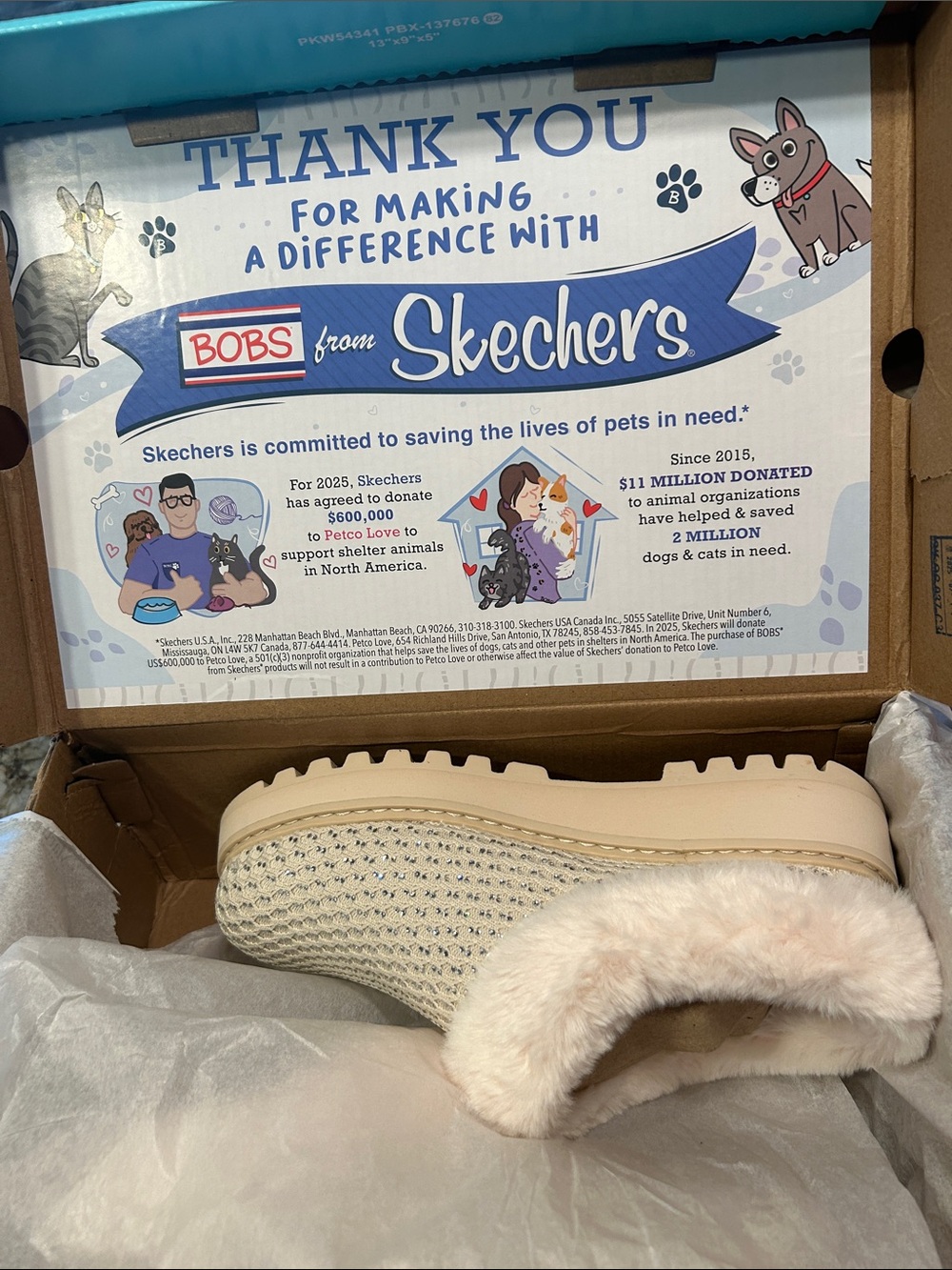 Women’s Martha Stewart Skechers Bobs Cozy Slippers with Sparkles, sz 7.5, NWT - Picture 3 of 4